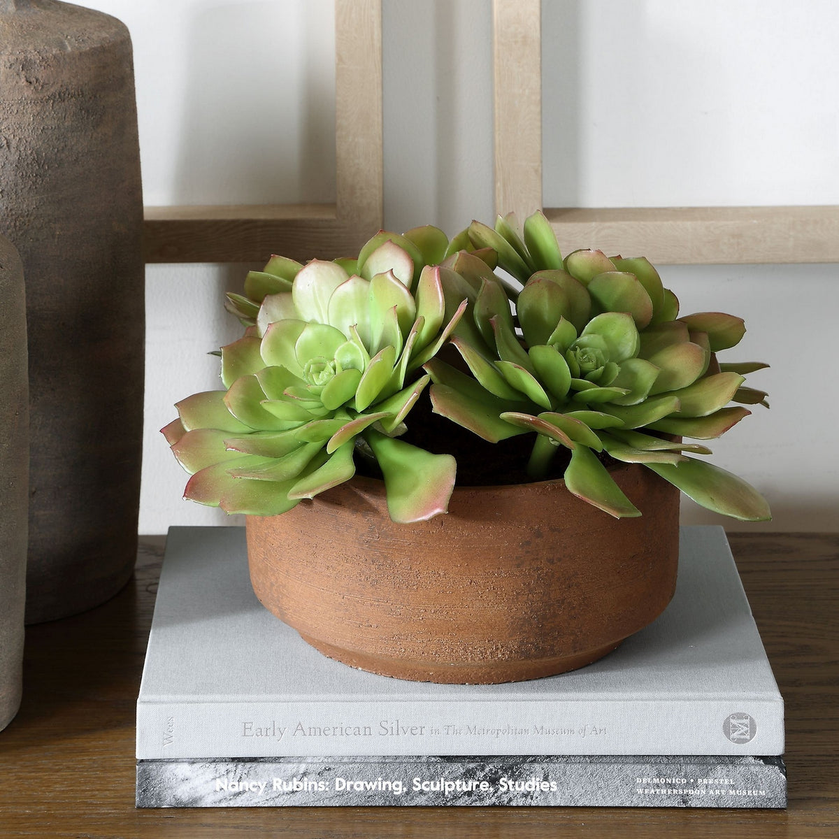 Uttermost - 60267 - Accent In Pot - Sable Succulent - Natural Terracotta