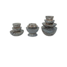 Currey and Company - 1200-1049 - Coffret de 3 - Marbré - Gris marbré