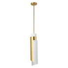 Thesis Lighting 206929A Enzio Pendant in Brushed Gold, Matte White