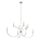 Thesis Lighting 206936A Florian Chandelier in Polished Nickel, Clear