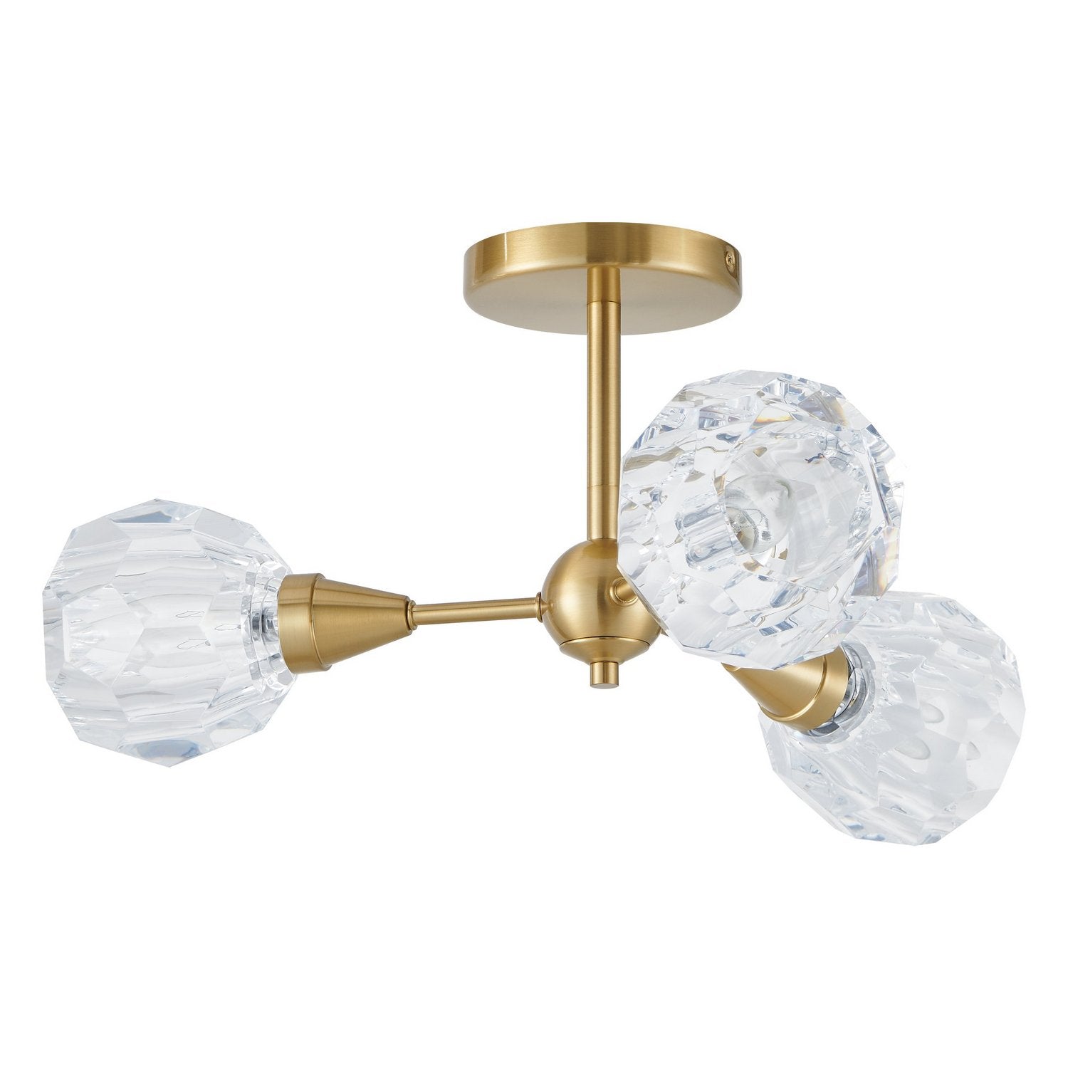 Éclairage de thèse 206945A Helena Semi-Plafonnier en or brossé