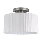 Thesis Lighting 206961A Leilani Semi-Flush Mount in Brushed Nickel, Matte White