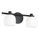 Thesis Lighting 207004A Valentina Vanity in Matte Black, Etched Opal