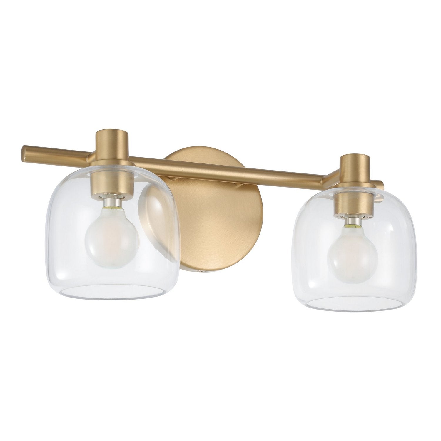 Thesis Lighting 207005A Valentina Vanity in Champagne Gold, Clear