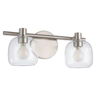 Thesis Lighting 207007A Valentina Vanity in Brushed Nickel, Clear