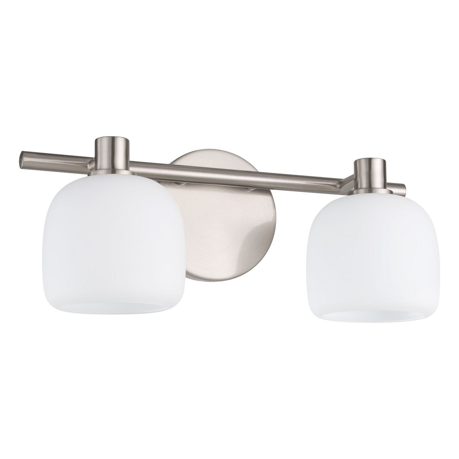 Thesis Lighting 207008A Valentina Vanity in Brushed Nickel, Etched Opal