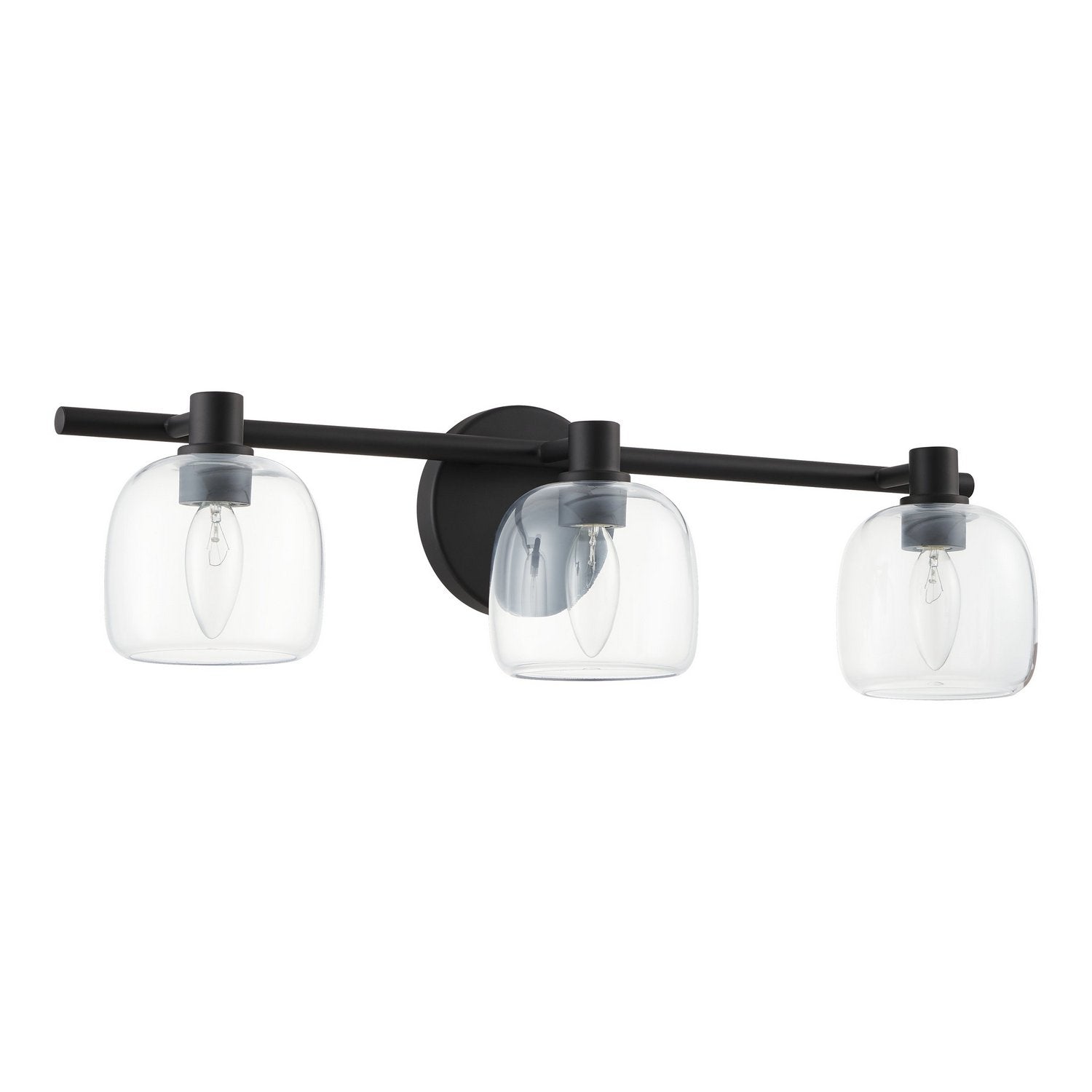 Thesis Lighting 207009A Valentina Vanity in Matte Black, Clear