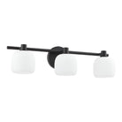 Thesis Lighting 207011A Valentina Vanity in Matte Black, Etched Opal