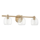 Thesis Lighting 207012A Valentina Vanity in Champagne Gold, Clear