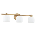 Thesis Lighting 207013A Valentina Vanity in Champagne Gold, Etched Opal