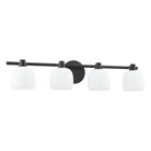 Thesis Lighting 207017A Valentina Vanity in Matte Black, Etched Opal