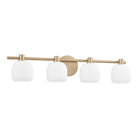 Thesis Lighting 207019A Valentina Vanity in Champagne Gold, Etched Opal