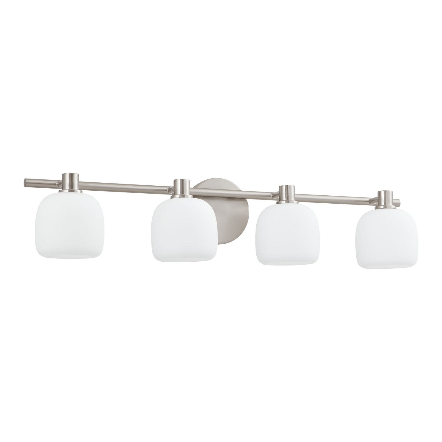 Thesis Lighting 207022A Valentina Vanity in Brushed Nickel, Etched Opal