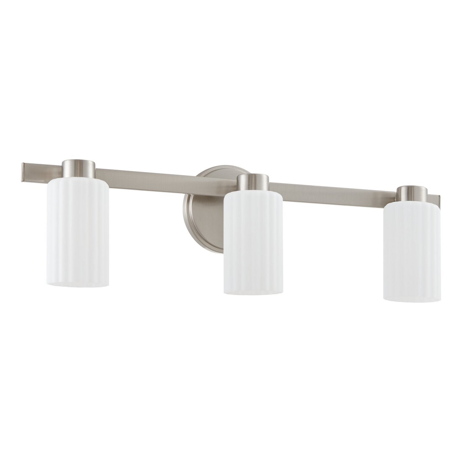 Meuble-lavabo Bedminster Thesis Lighting 207042A en nickel brossé, finition Opal Ribbed