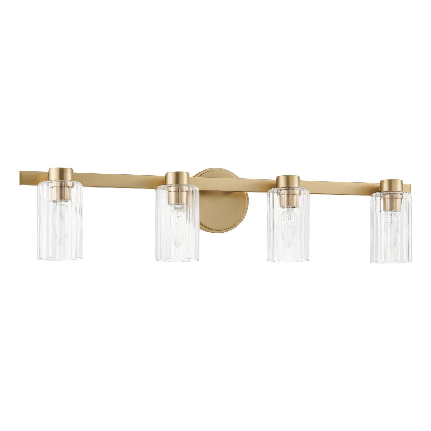 Meuble-lavabo Bedminster Thesis Lighting 207045A, couleur or champagne, nervuré transparent