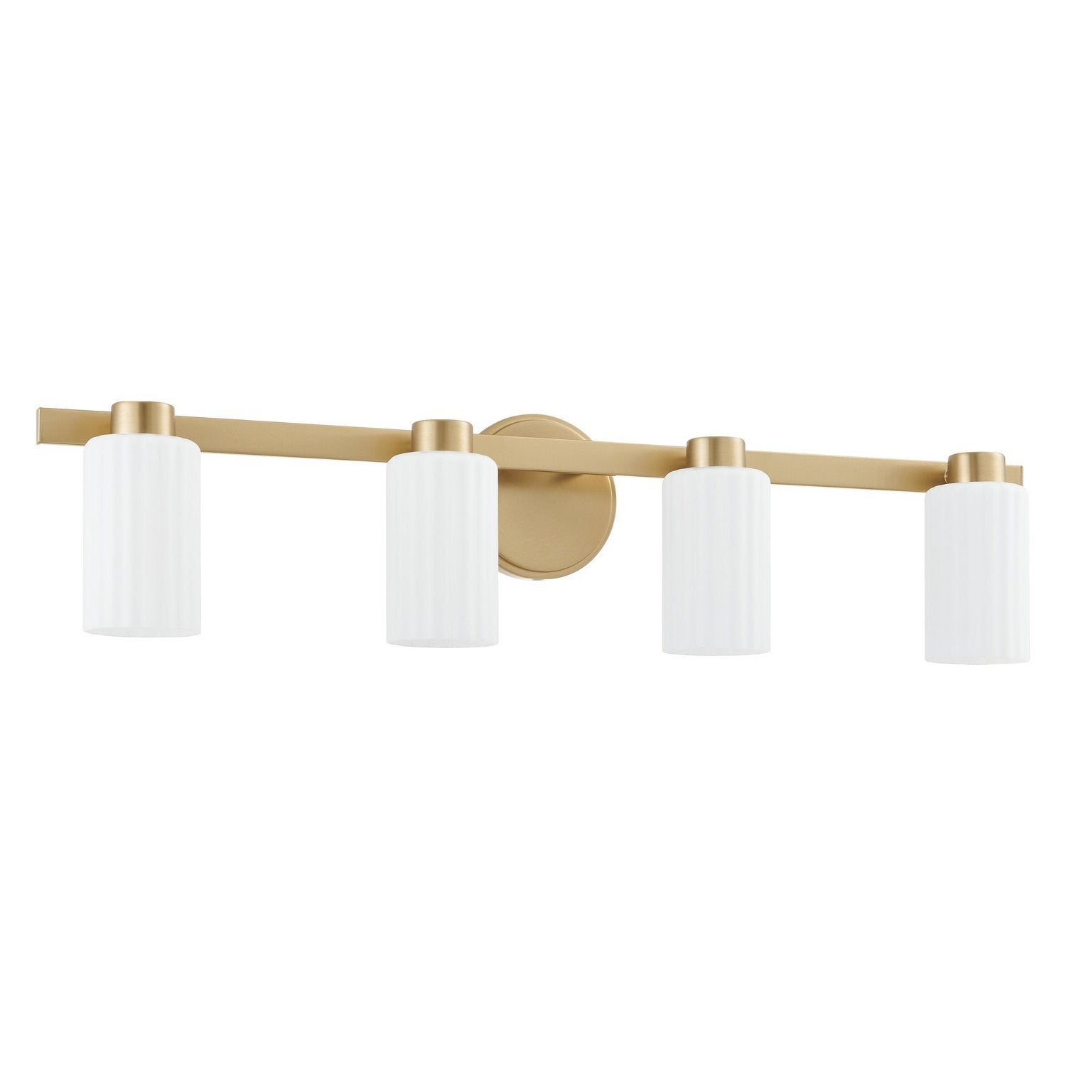 Meuble-lavabo Bedminster Thesis Lighting 207046A, couleur or champagne, finitions côtelées opale