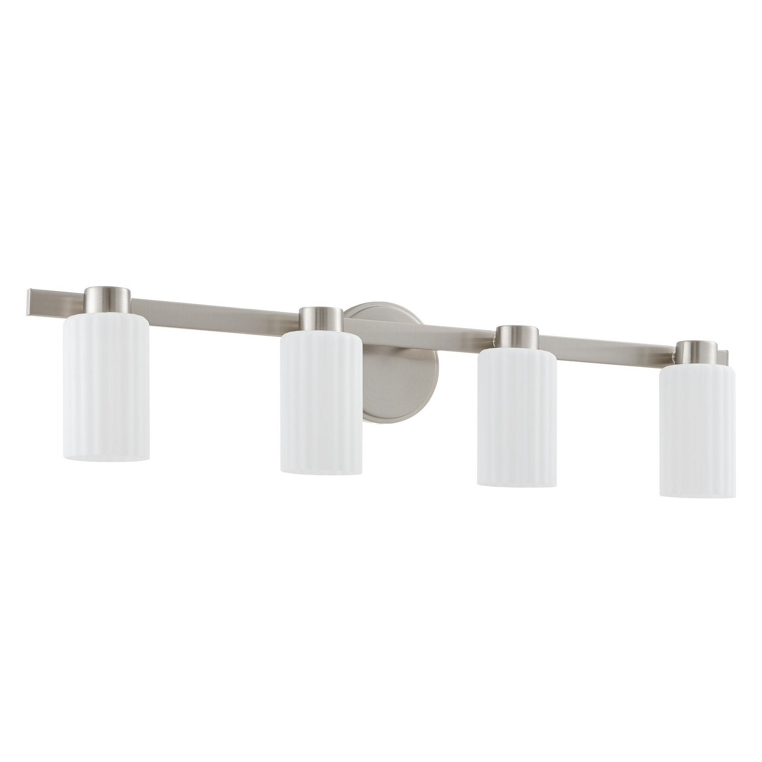 Meuble-lavabo Bedminster Thesis Lighting 207048A en nickel brossé, finition Opal Ribbed