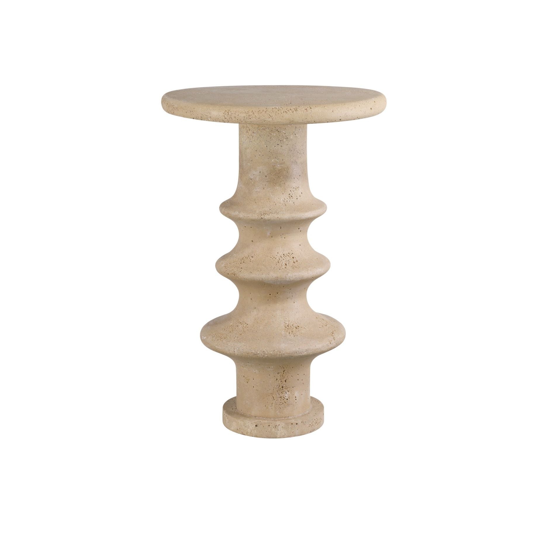 Currey and Company - 3000-0321 - Table d'appoint - Table d'appoint Rollins - Beige