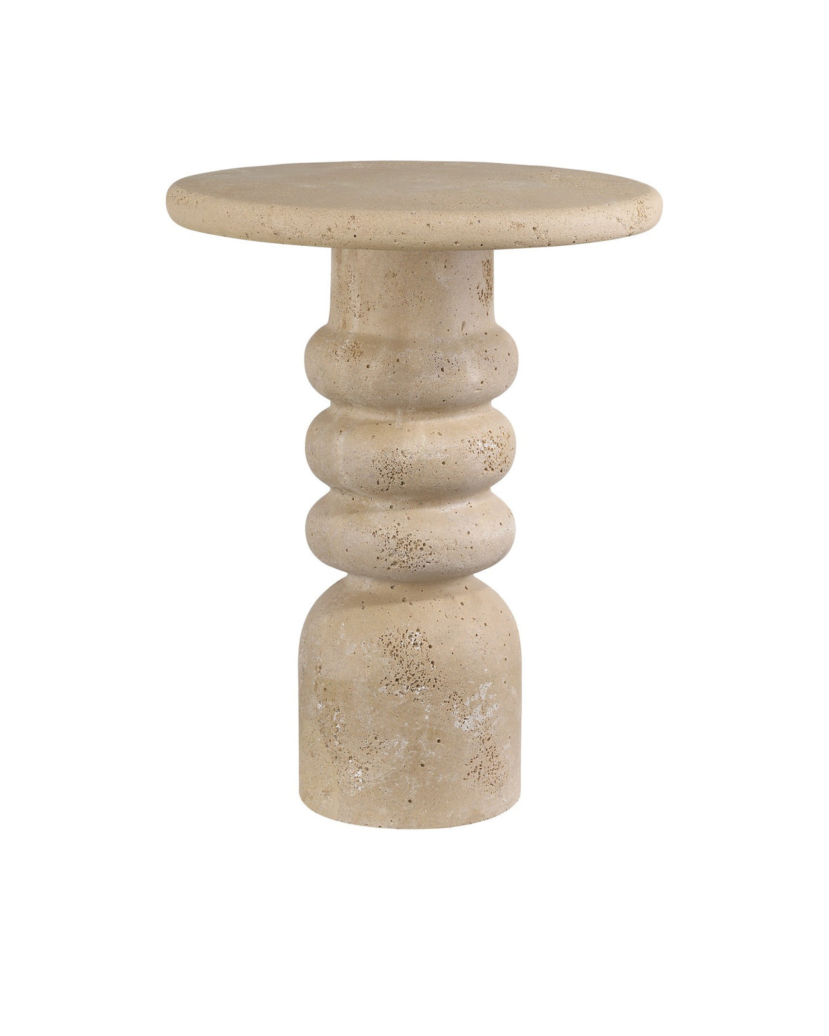 Currey and Company - 3000-0322 - Table d'appoint - Table d'appoint Rocco - Beige