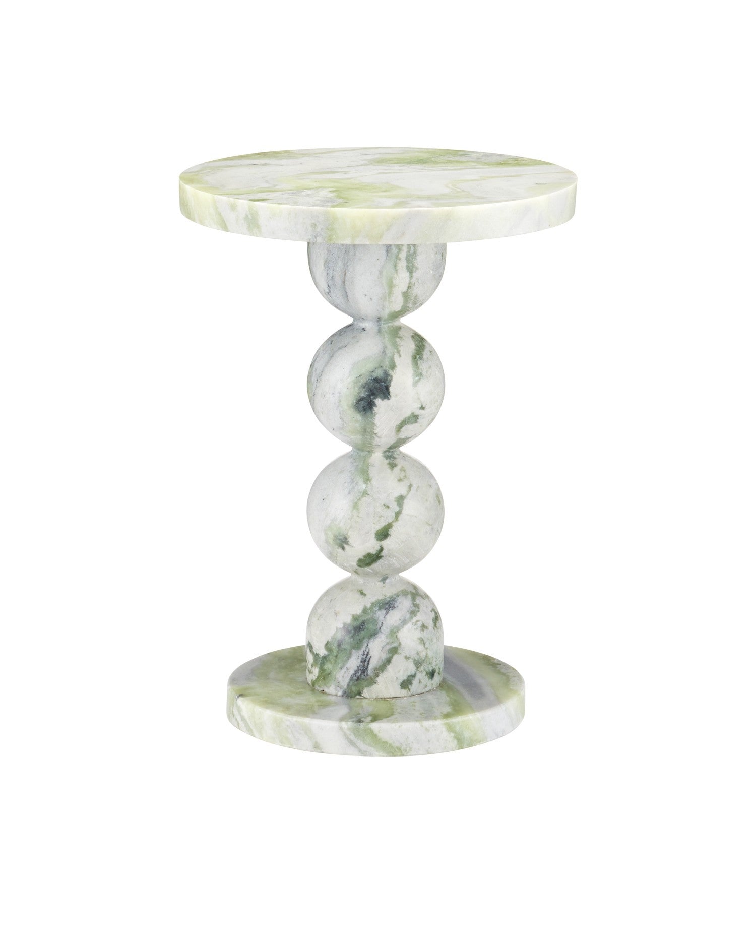 Currey and Company - 3000-0325 - Table d'appoint - Table d'appoint Turner en onyx vert naturel