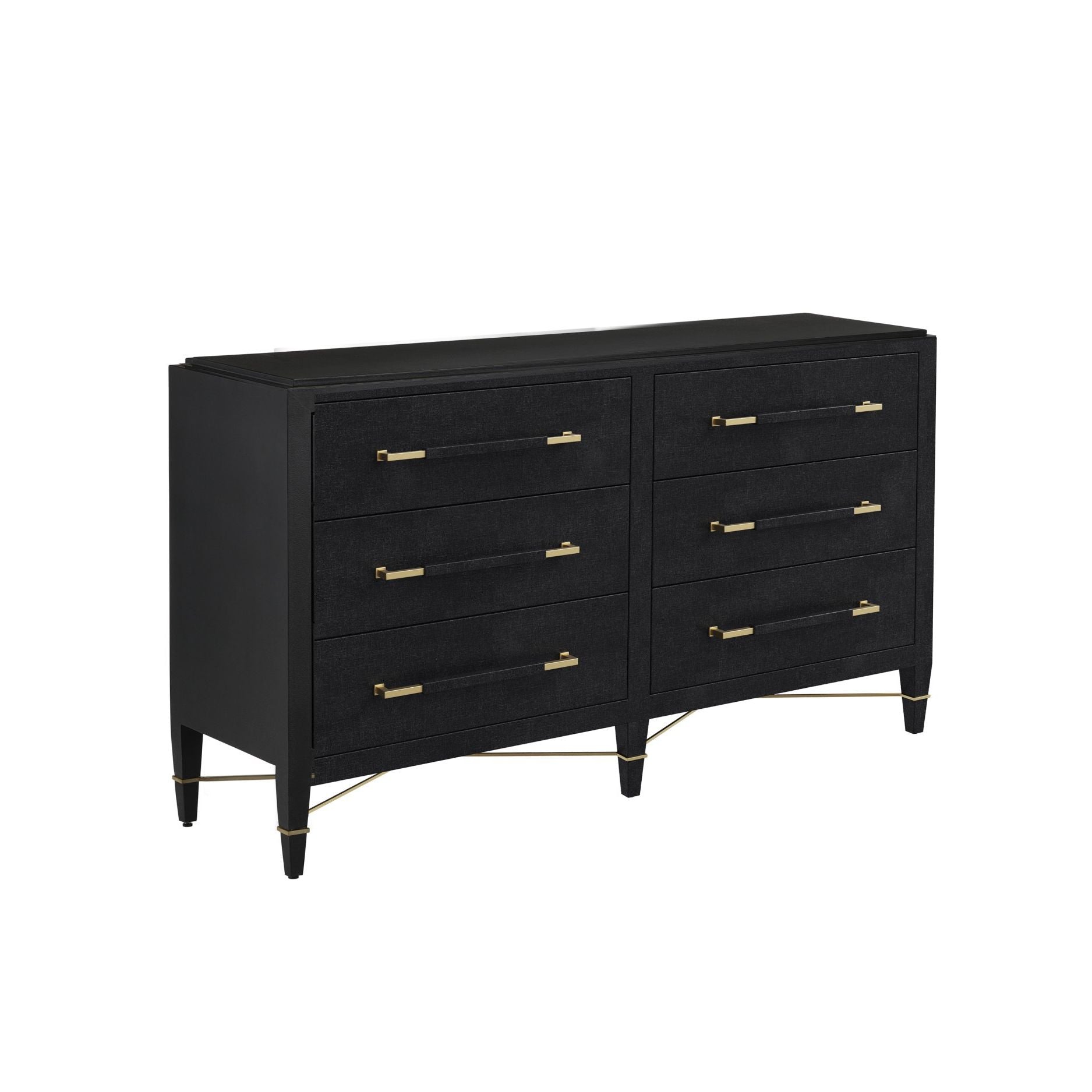Currey and Company - 3000-0332 - Chest - Verona - Black / Natural / Champagne / Silver