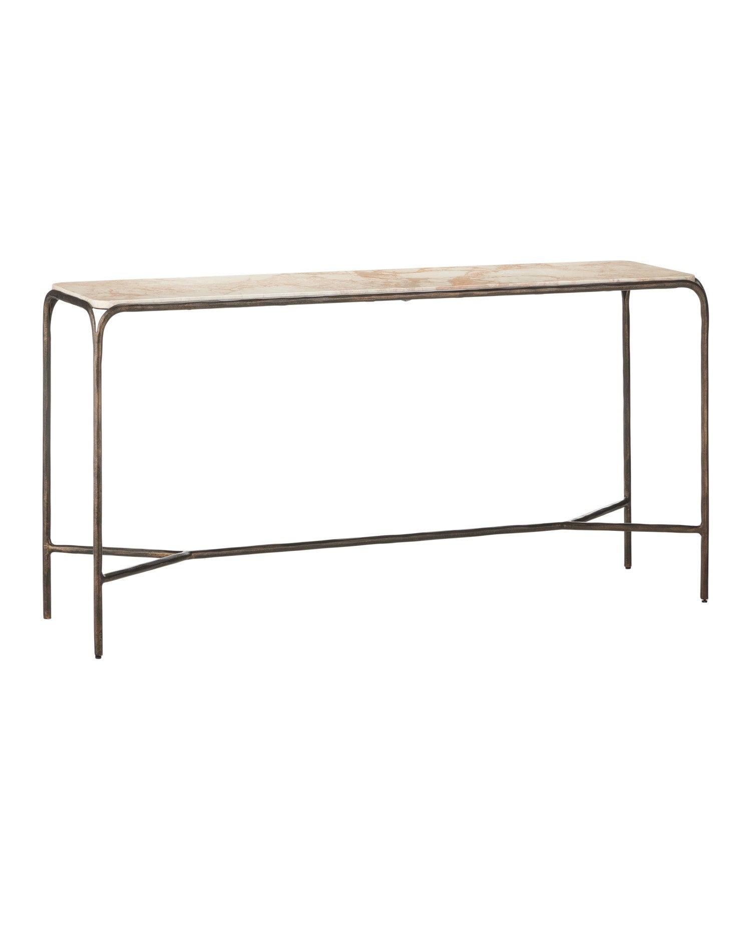 Currey and Company - 4000-0219 - Console Table - Crema - Natural / Bronze