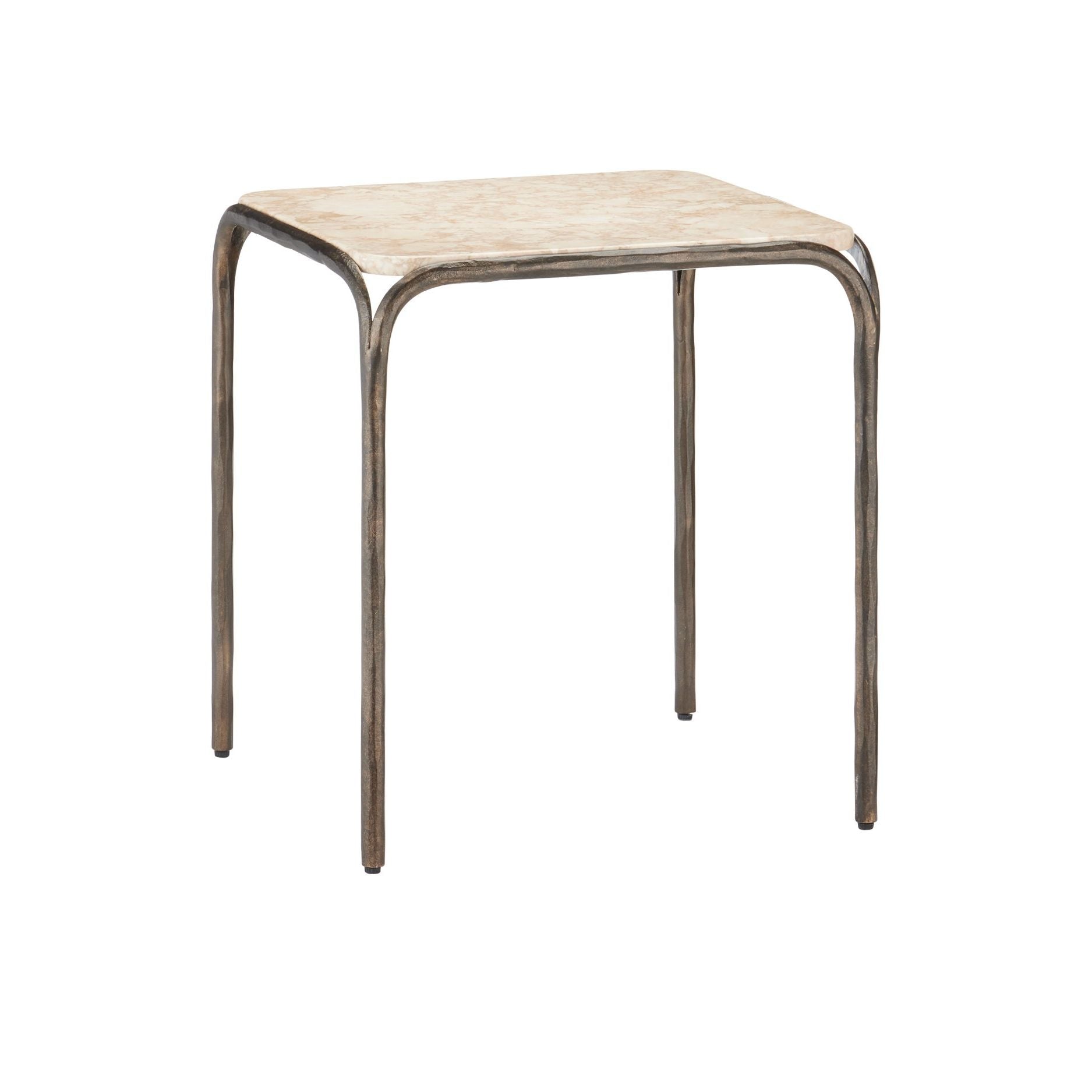 Currey and Company - 4000-0221 - Table d'appoint - Crema - Naturel / Bronze
