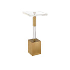 Currey and Company - 4000-0223 - Drinks Table - Desiree Drinks Table - Clear / Antique Brass
