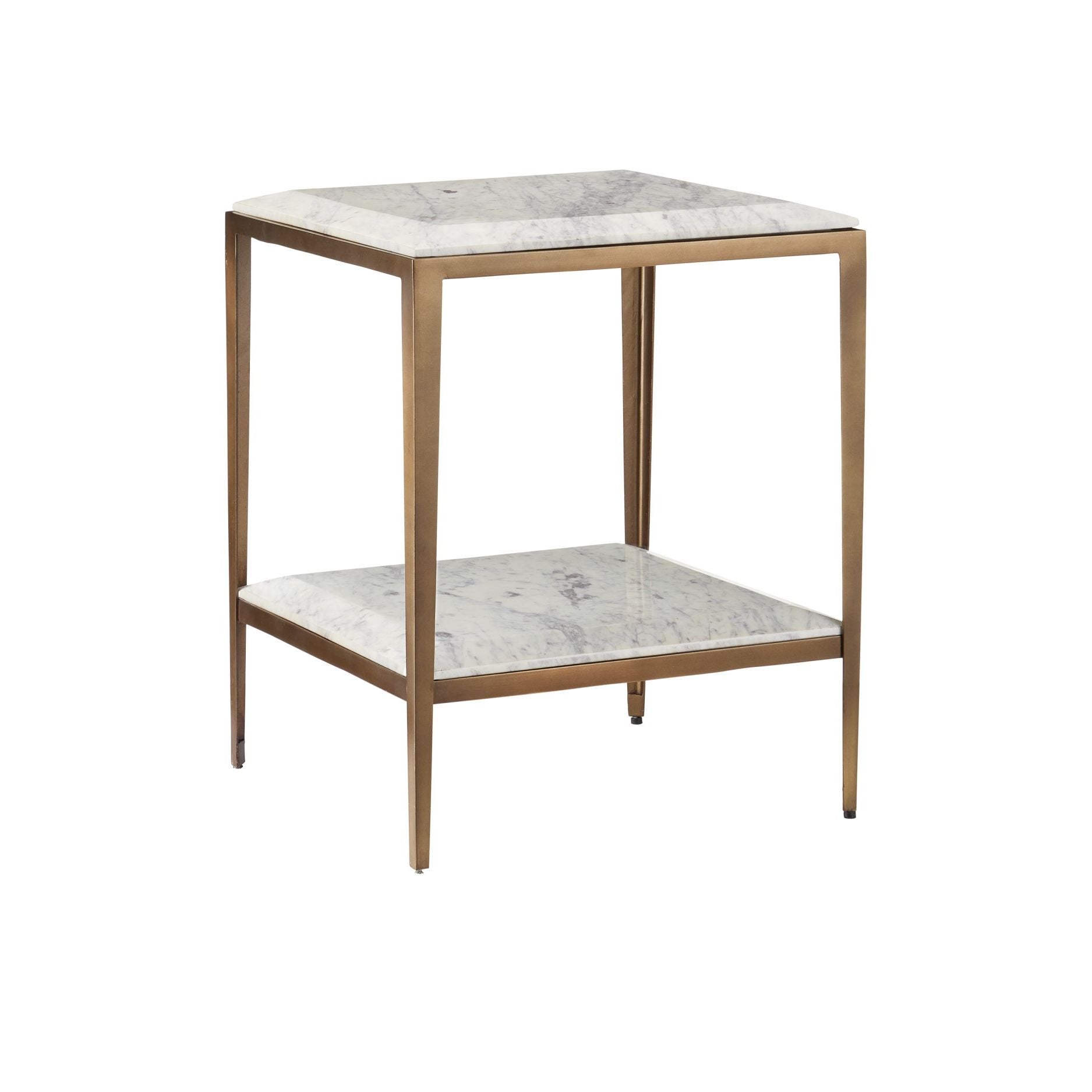 Currey and Company - 4000-0236 - Table d'appoint - Oblique - Laiton naturel/antique