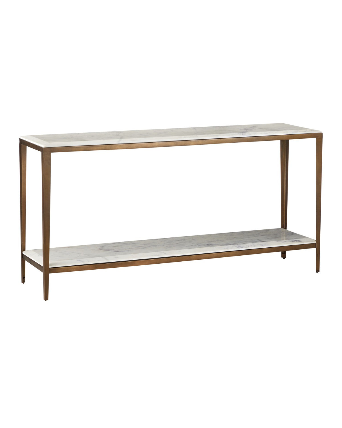 Currey and Company - 4000-0238 - Console Table - Oblique - Natural / Antique Brass