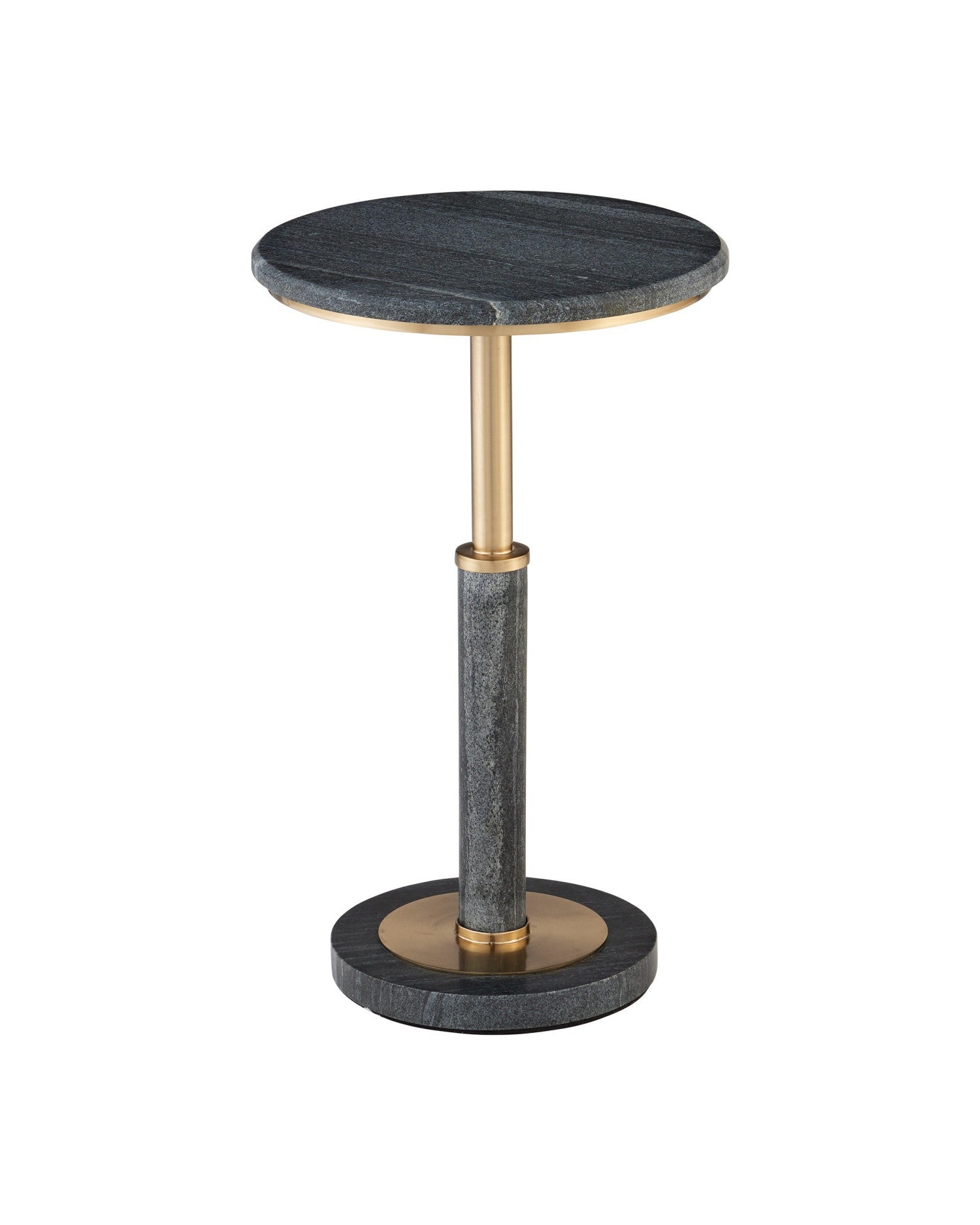 Currey and Company - 4000-0241 - Accent Table - Miles - Natural / Polished Brass