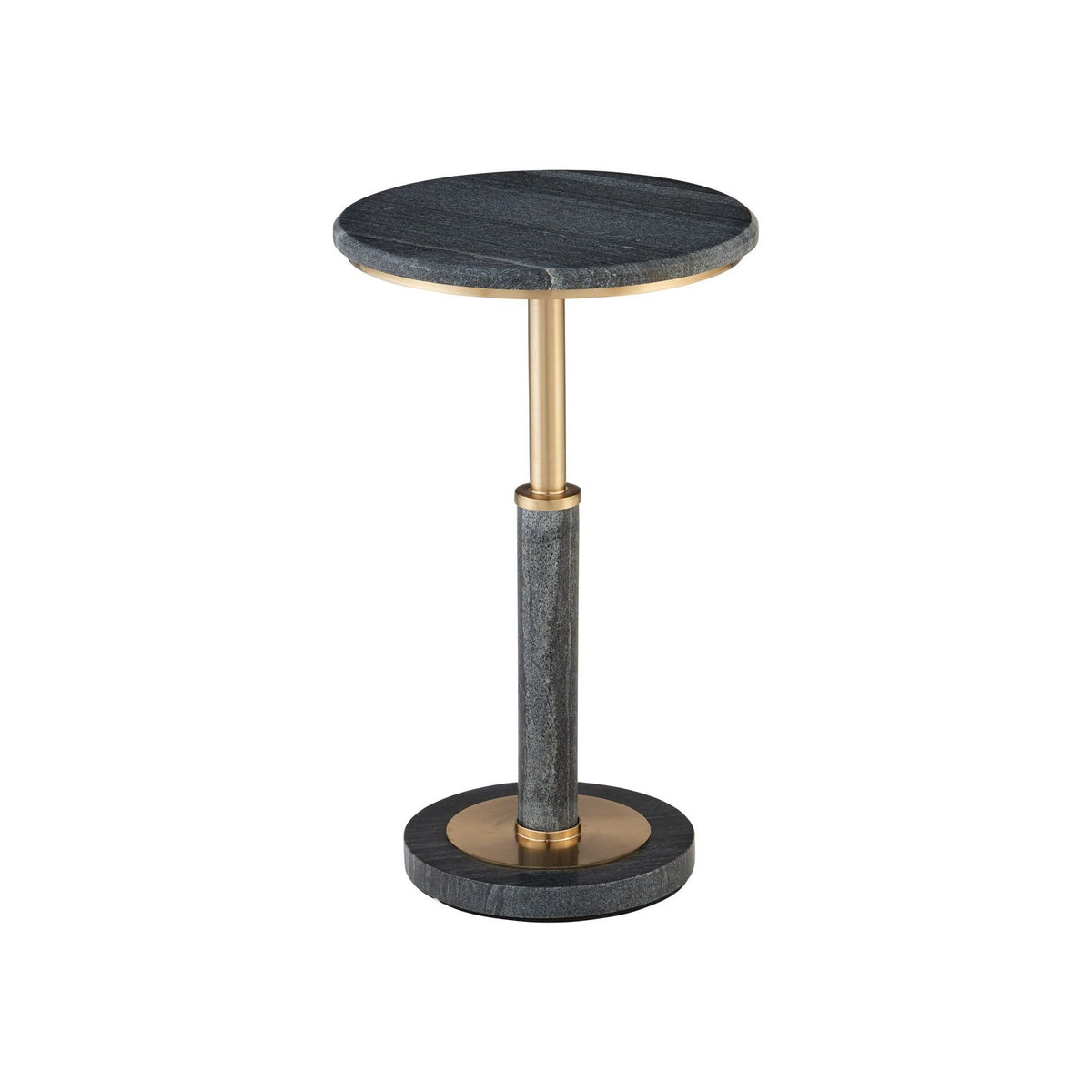 Currey and Company - 4000-0241 - Accent Table - Miles - Natural / Polished Brass