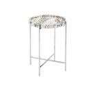 Currey and Company - 4000-0242 - Accent Table - Freya - Natural / Nickel