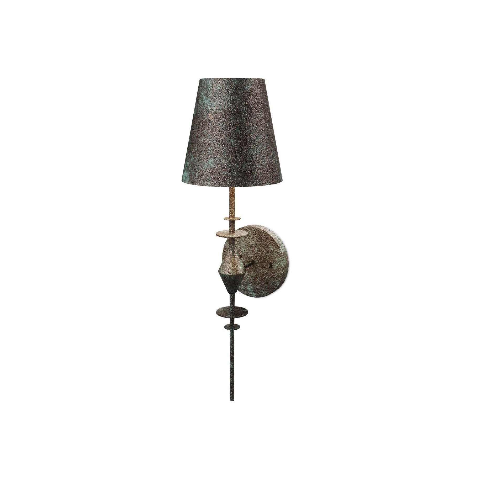 Currey and Company - 5000-0277 - Une lumière Murale - Anselme - Bronze vert / Or contemporain