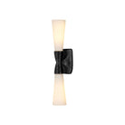 Currey and Company - 5800-0066 - Deux lumières Murale - Burrows - Blanc opaque / Bronze huilé