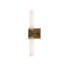 Currey and Company - 5800-0069 - Deux lumières Murale - Brietta - Blanc opaque / Laiton antique
