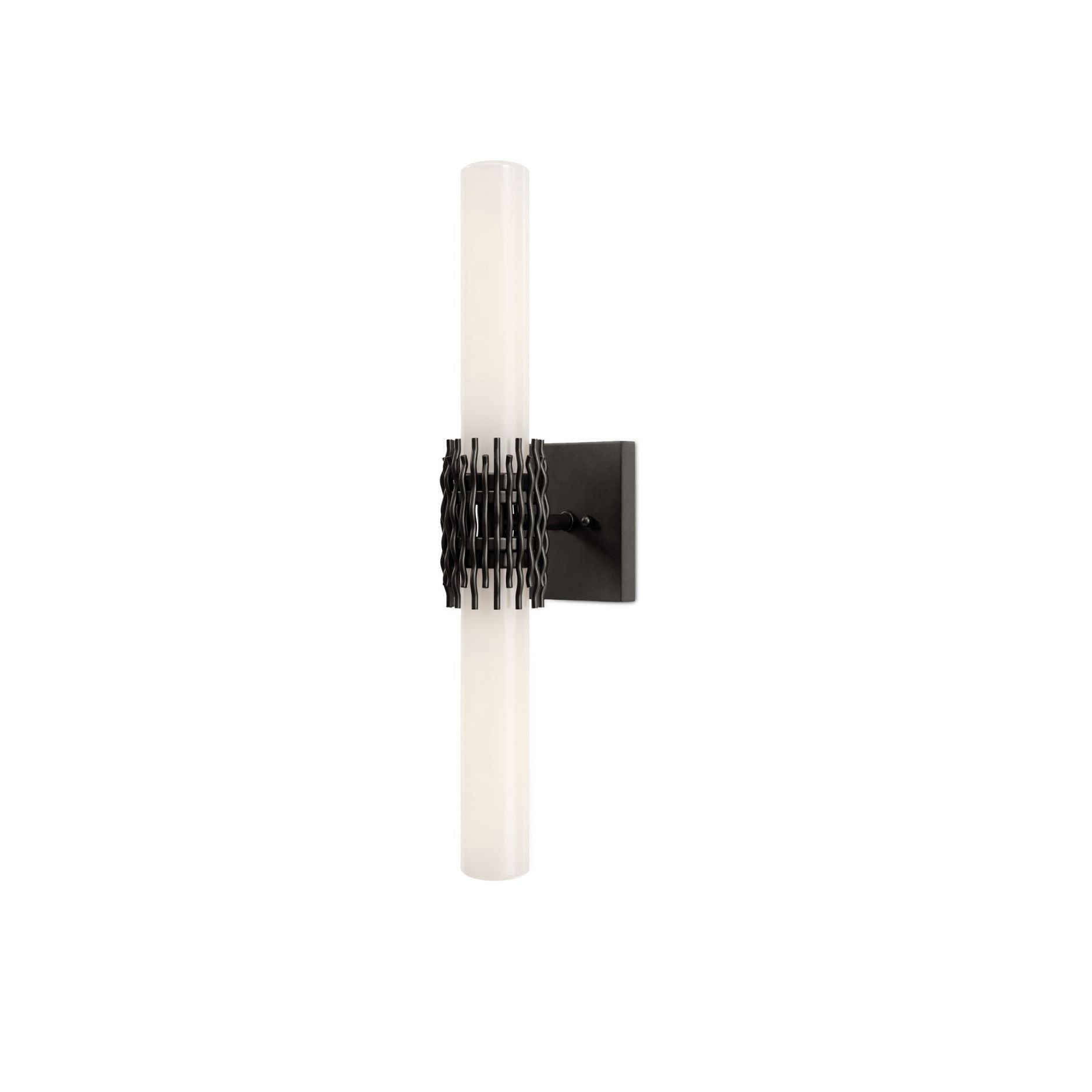 Currey and Company - 5800-0071 - Deux lumières Murale - Brietta - Blanc opaque / Bronze huilé