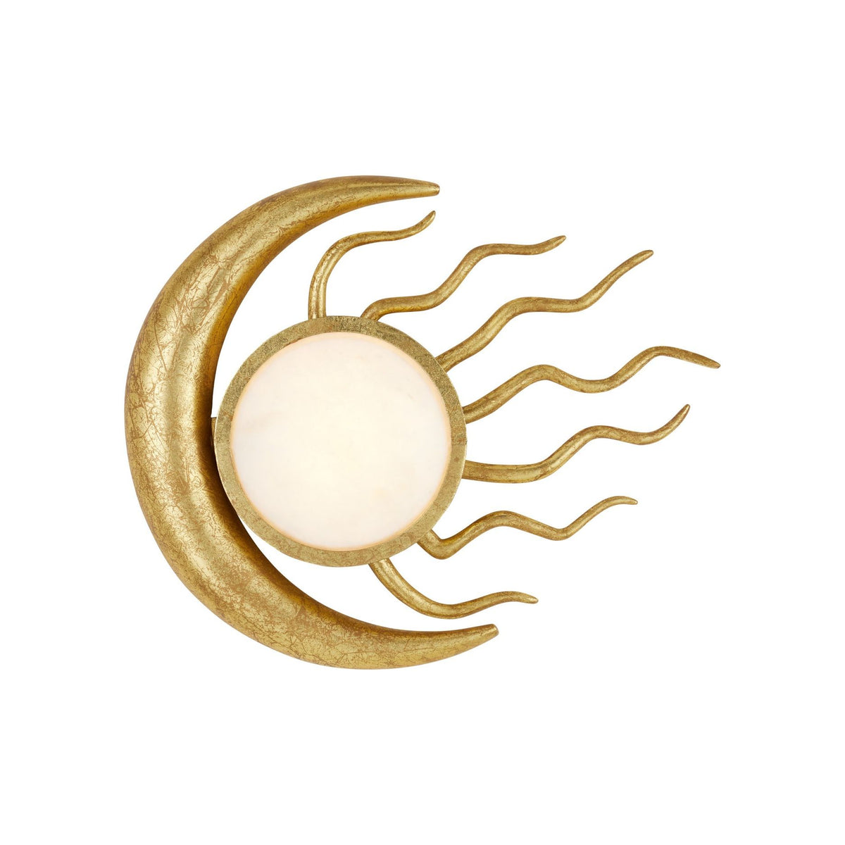 Currey and Company - 5900-0058 - LED Wall Sconce - Tona Wall Sconce - Gold Leaf / White
