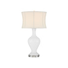Currey and Company - 6000-1009 - Une lumière Lampe de table - Blanc Zeta Lampe de table - Blanc / Transparent