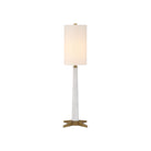Currey and Company - 6000-1016 - One Light Table Lamp - Munroe White Table Lamp - White / Antique Brass