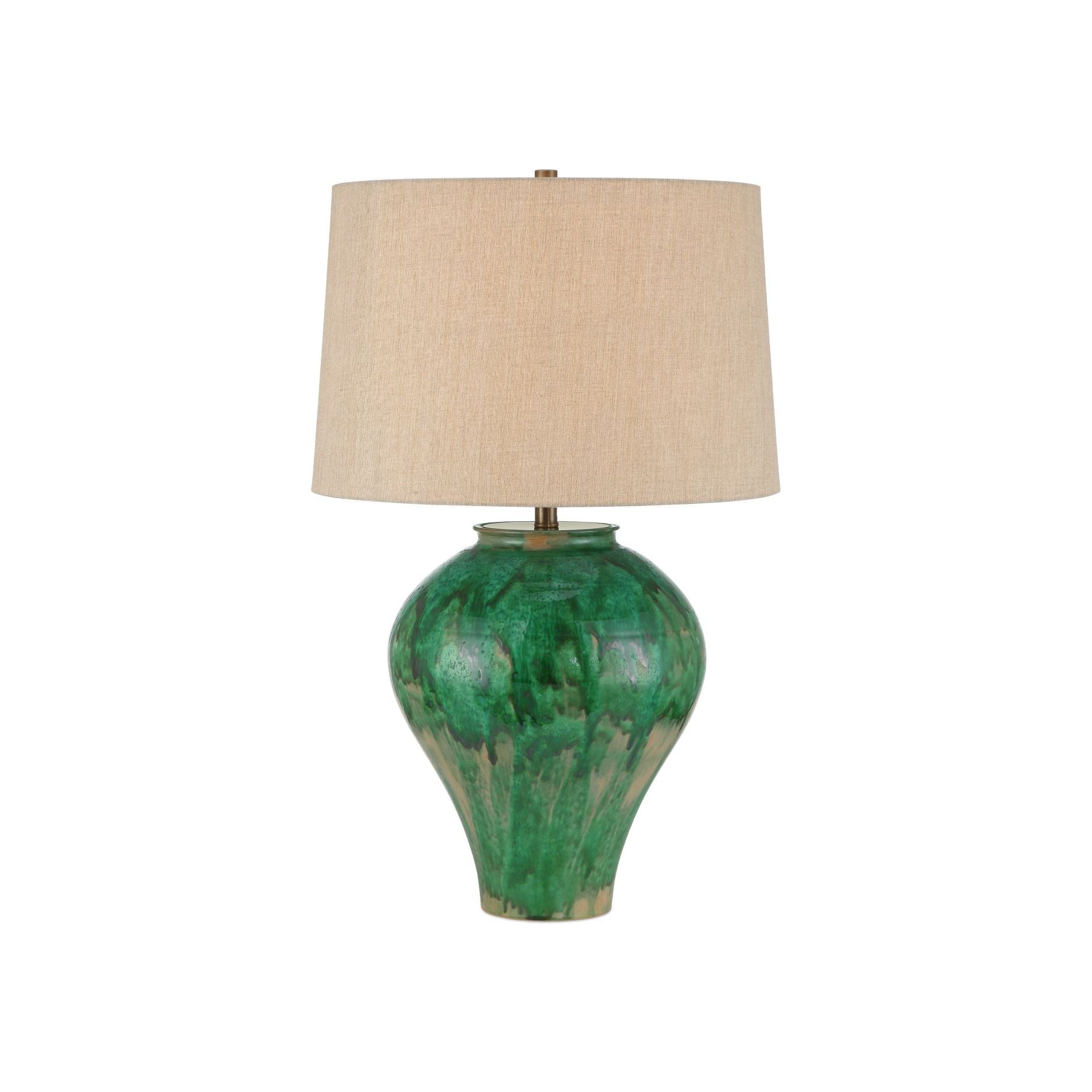 Currey and Company - 6000-1020 - Une lumière Lampe de table - Blarney Green Lampe de table - Vert