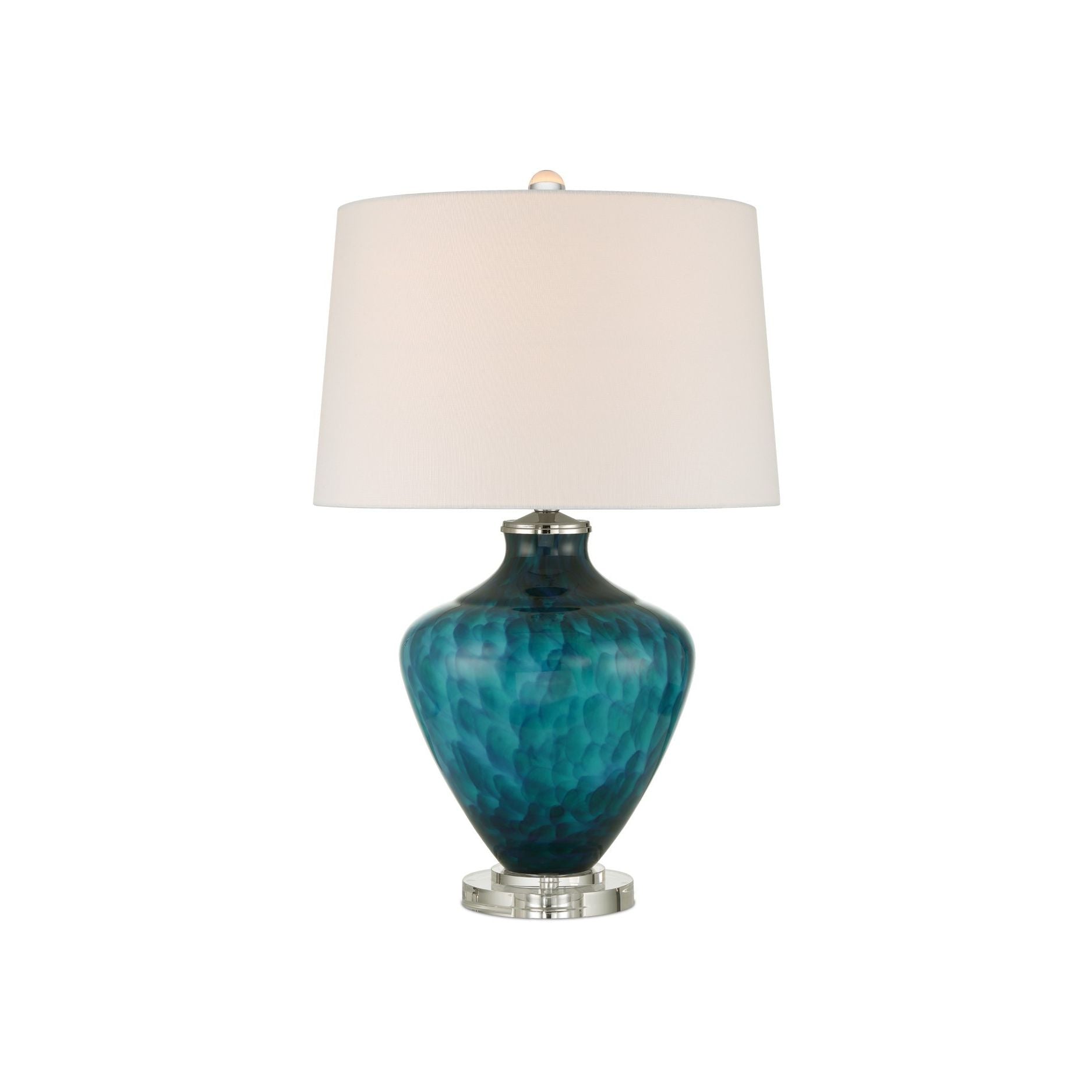 Currey and Company - 6000-1022 - Une lumière Lampe de table - Bleu saphir Lampe de table - Bleu / Transparent