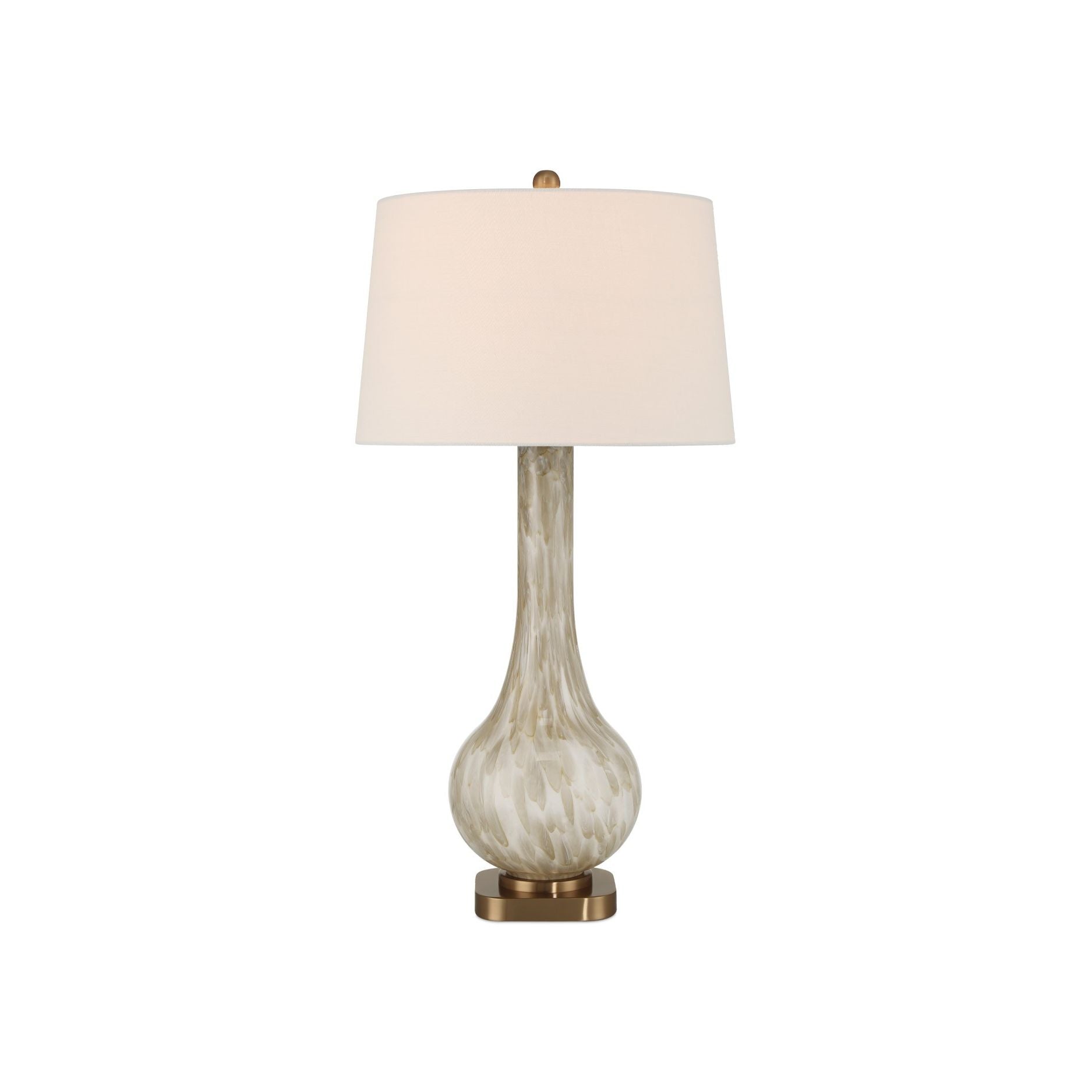 Currey and Company - 6000-1025 - One Light Table Lamp - Bombon Table Lamp - Pale Brown / Off-White / Antique Brass
