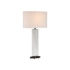 Currey and Company - 6000-1029 - Une lumière Lampe de table - Stanhope White Lampe de table - Blanc / Bronze