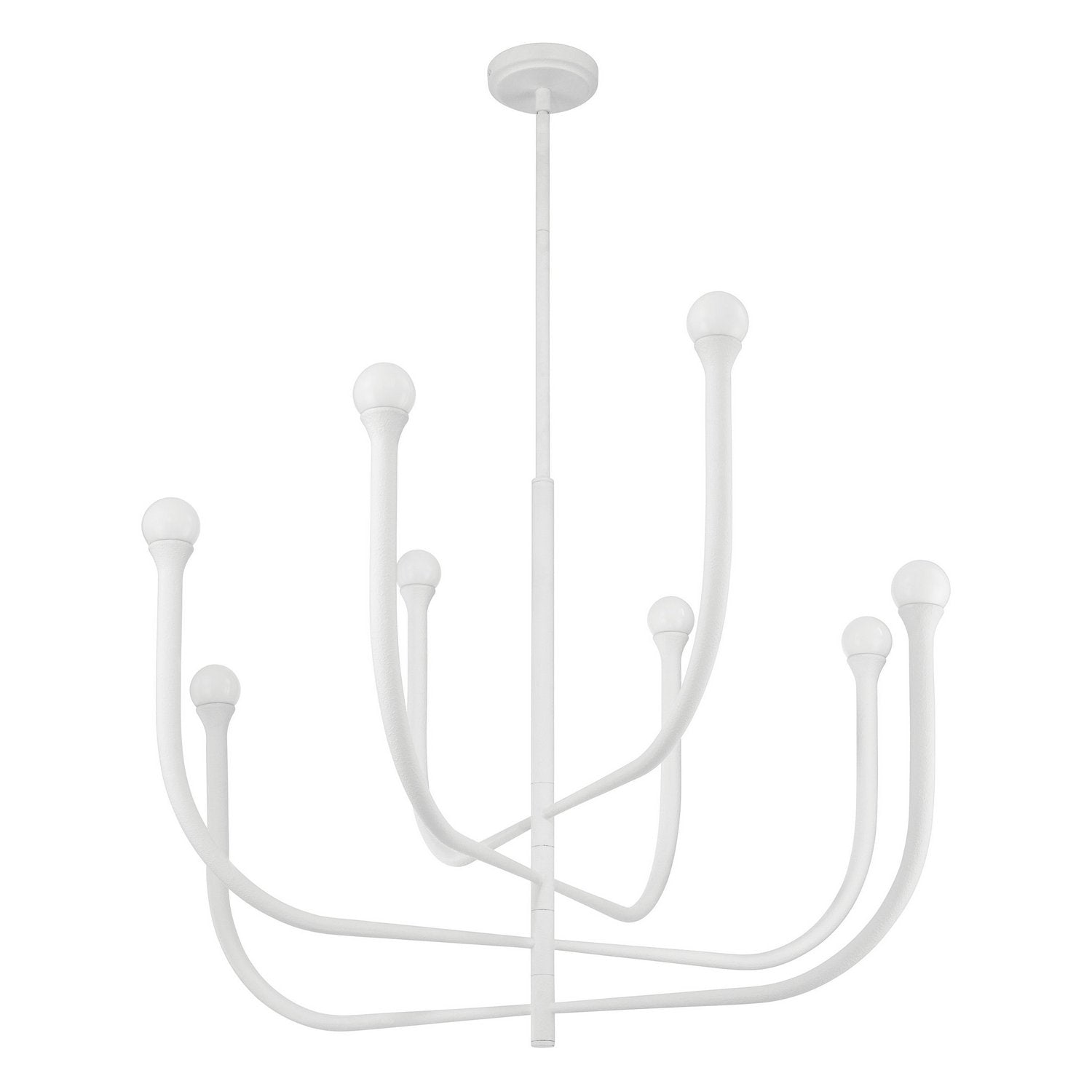 Éclairage Thesis 207253A Dahlia LED Suspendu en blanc plâtre