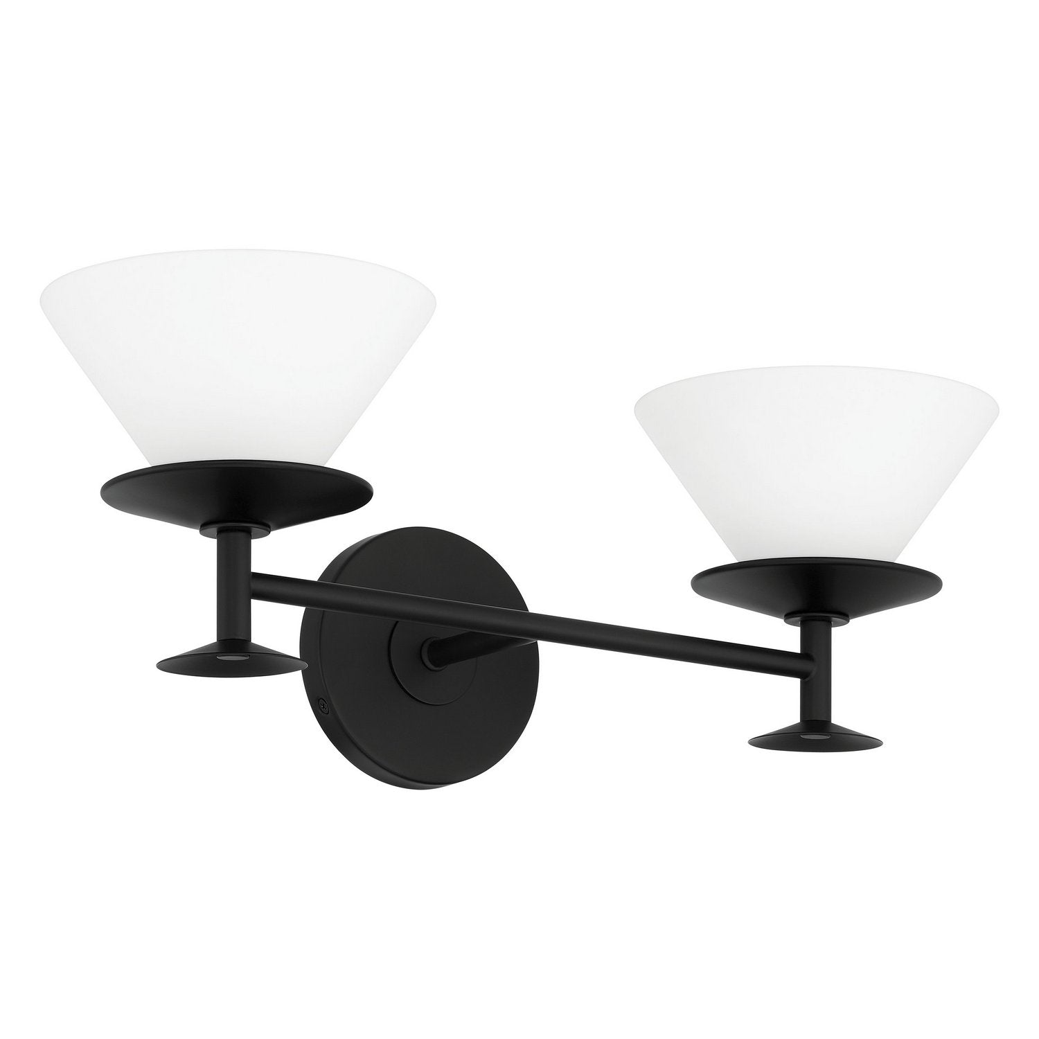 Thesis Lighting 207323A Tremolo Vanity in Matte Black, Champagne Gold