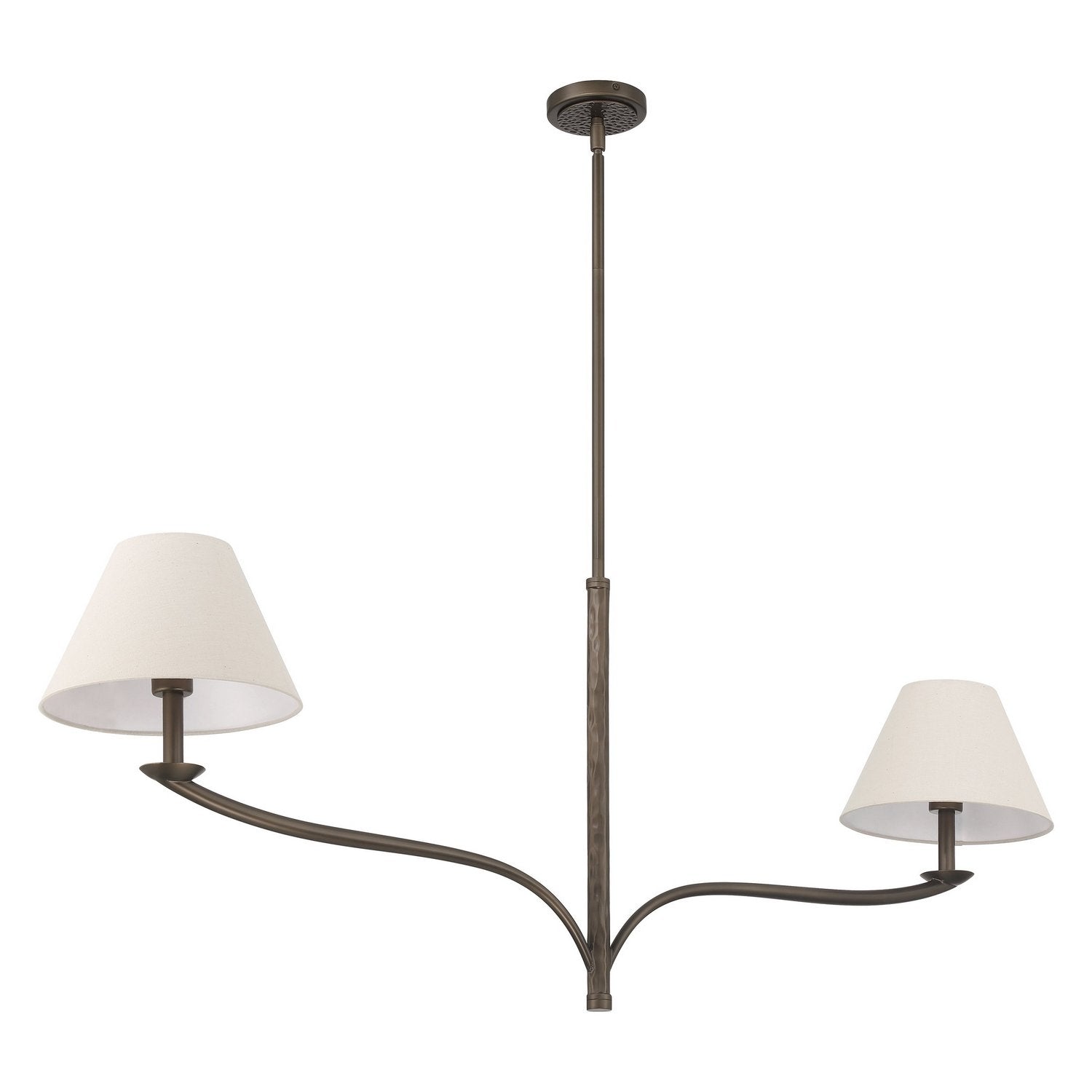 Thesis Lighting 207338A Bethany Linear Chandelier in Forged Bronze