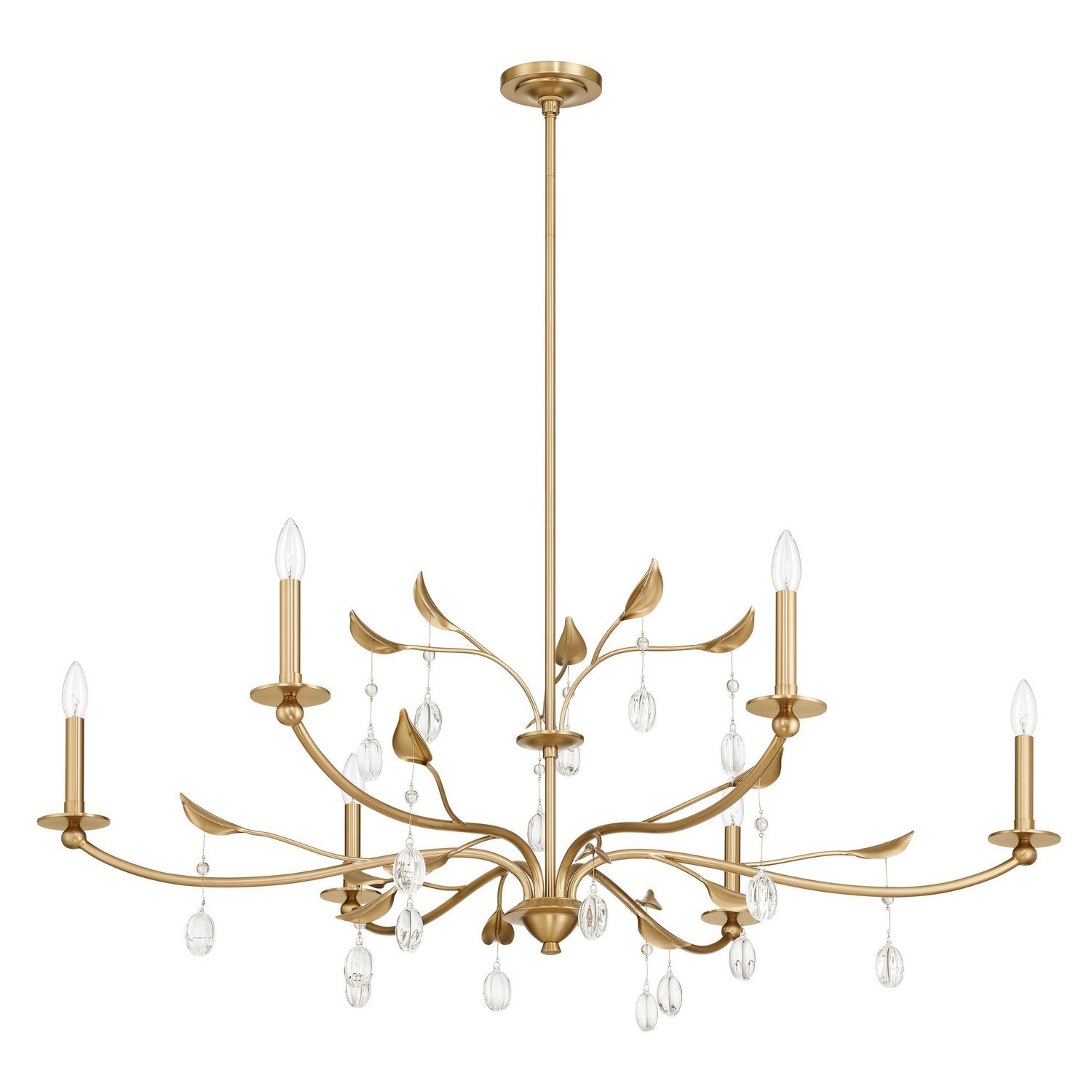 Thesis Lighting 207342A Presley Chandelier in Champagne Gold, Clear