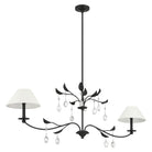 Thesis Lighting 207346A Presley Linear Chandelier in Textured Black, Clear