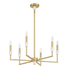 Thesis Lighting 207357A Montclair Chandelier in Brushed Gold, White